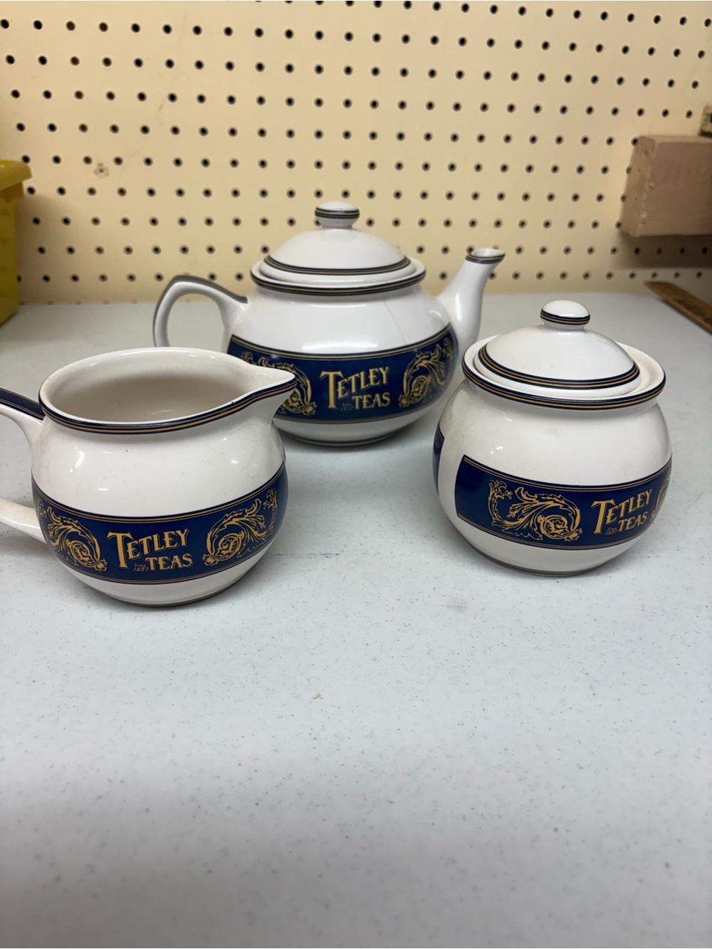 Tetley Tea Set - Teapot, Sugar Bowl, Creamer